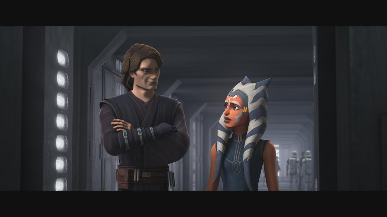 Anakin Skywalker and Ahsoka Tano in The Clone Wars