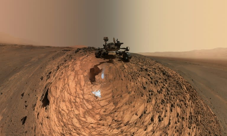 NASA's current technology can send a robotic mission, such as the Curiosity Rover, pictured here on August 5, 2015, to the Red Planet in eight months, and the space agency estimates that a human mission would take between one and three years