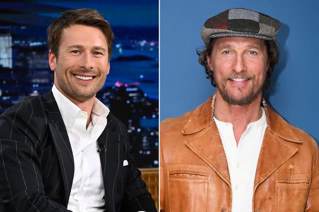 <p>Todd Owyoung/NBC via Getty; Todd Owyoung/NBC via Getty</p> Glen Powell; Matthew McConaughey