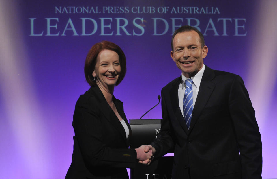 Julia Gillard Debates Tony Abbott At The National Press Club