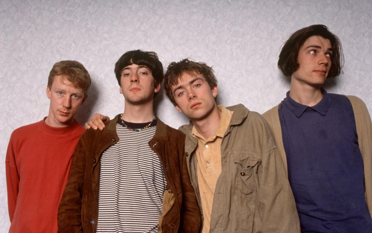 Blur band Dave Rowntree, Graham Coxon, Damon Albarn and Alex James,