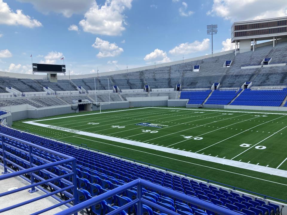 A look at the new AstroTurf field that will be at Simmons Bank Liberty Stadium beginning this fall. It's the first upgrade to the field surface since 2012