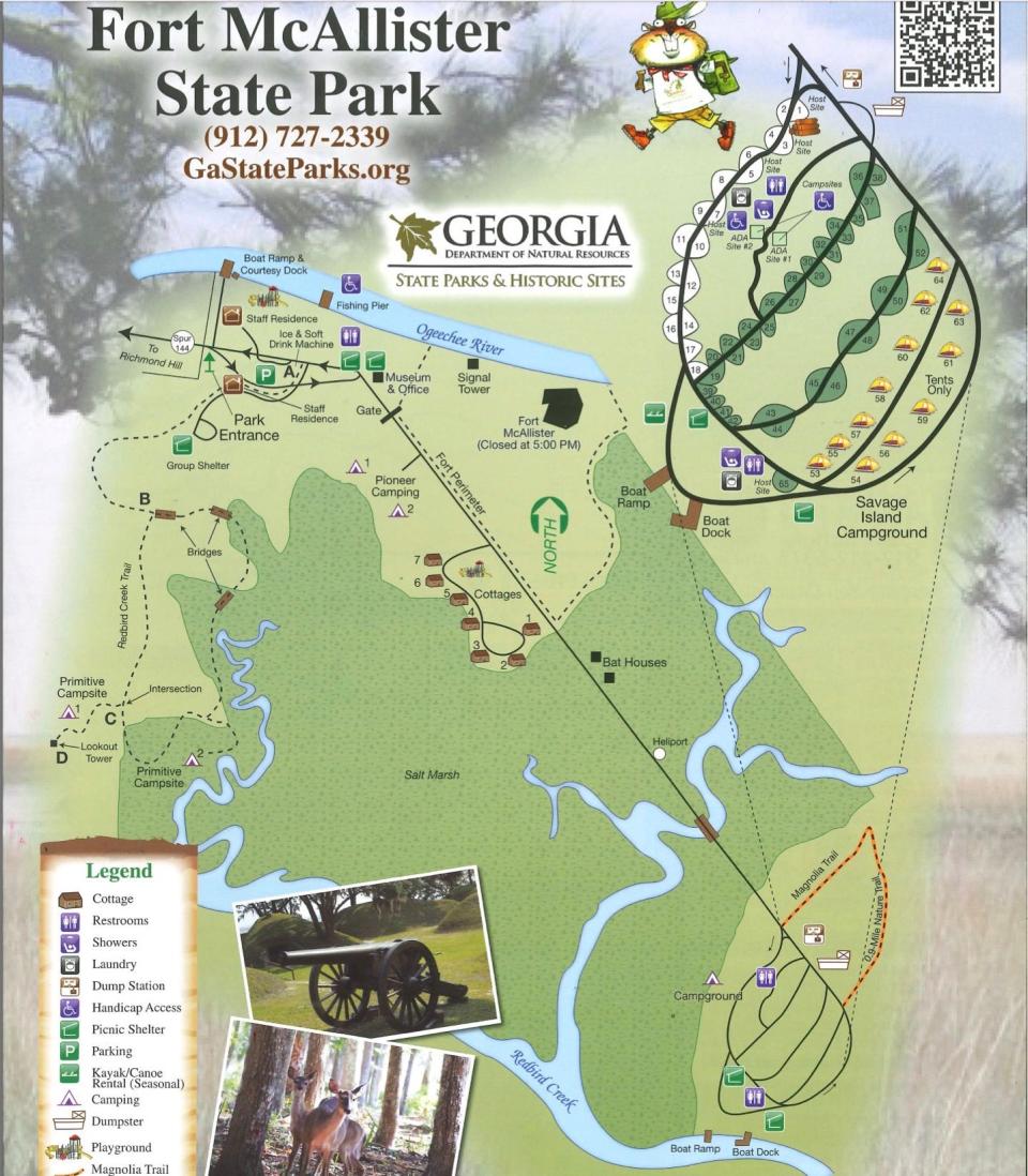 Fort McAllister State Park map