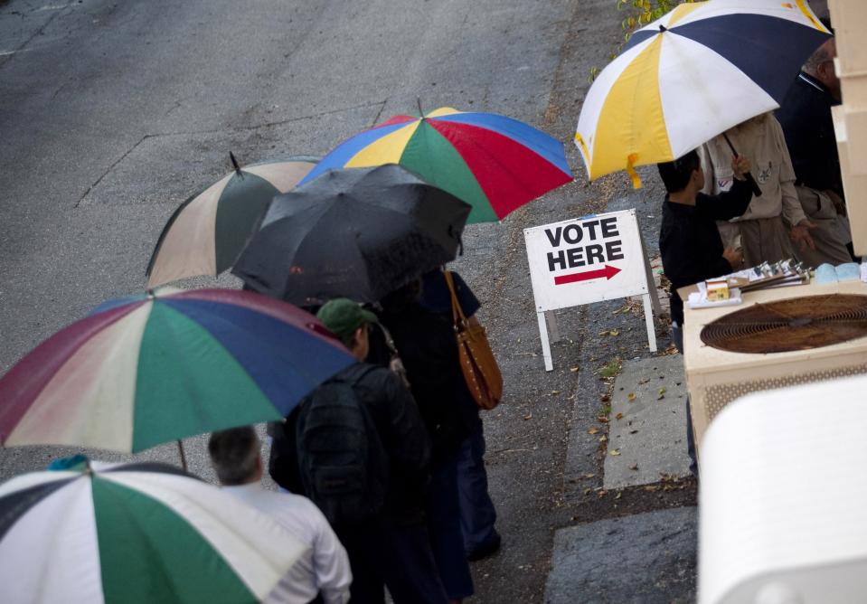 U.S. Citizens Head To The Polls To Vote In Presidential Election