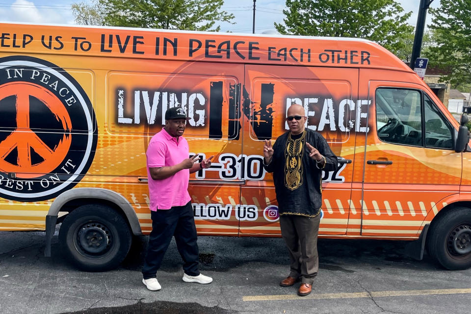 Rodney Phillips, left, and Tio Hardiman are violence interrupters in Chicago. (Courtesy Rodney Phillips)