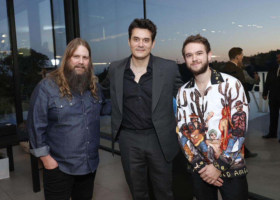 (L-R) Chris Stapleton, John Mayer and Zedd pose as Audemars Piguet hosts a special evening with John Mayer to Celebrate latest collaboration at a private residence on April 16, 2024 in Bel Air, California.