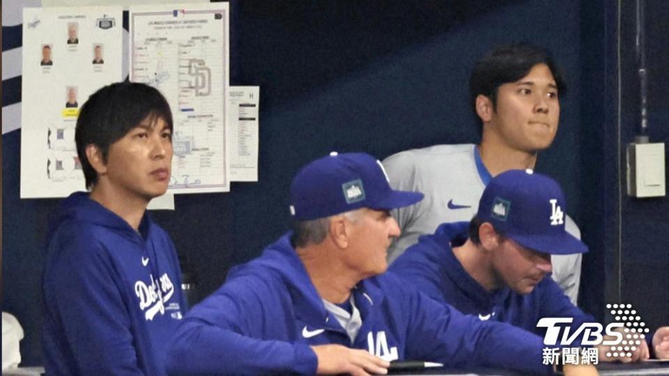 《ESPN》記者稱水原一平說謊，而大谷翔平是在球隊會議中才知曉事件全貌。（圖／達志影像美聯社）