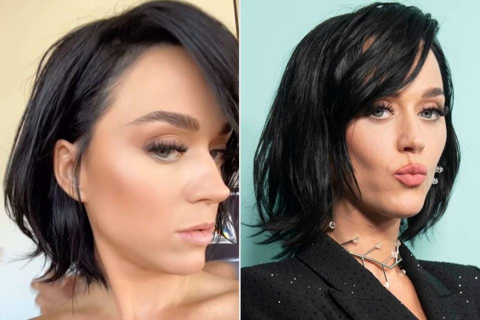 <p>Instagram/katyperry; Disney/Eric McCandless</p> Katy Perry tricks fan into thinking she underwent a major transformation with faux bob
