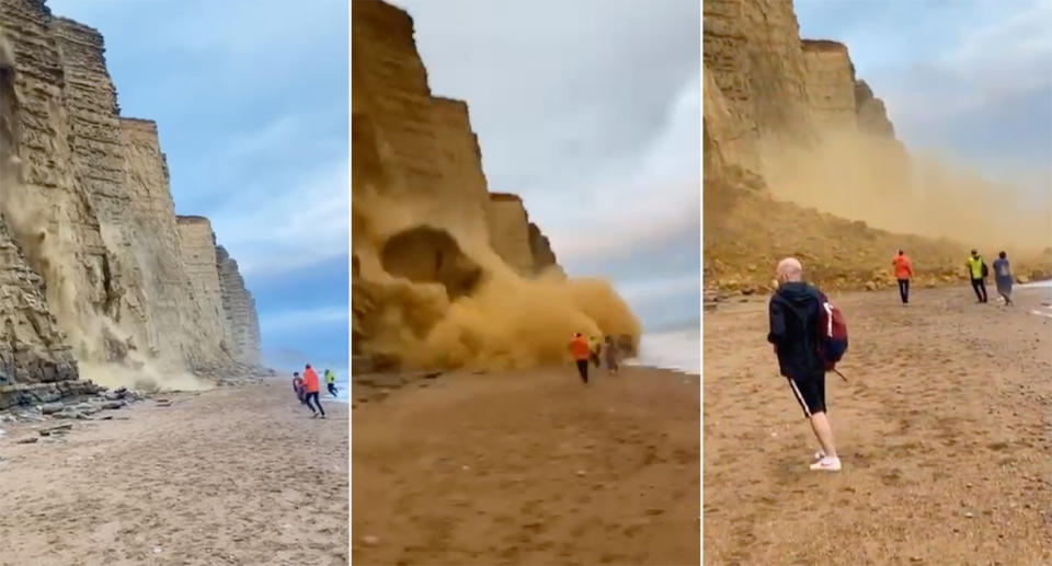 The West Bay cliff fall. (Daniel Knagg)