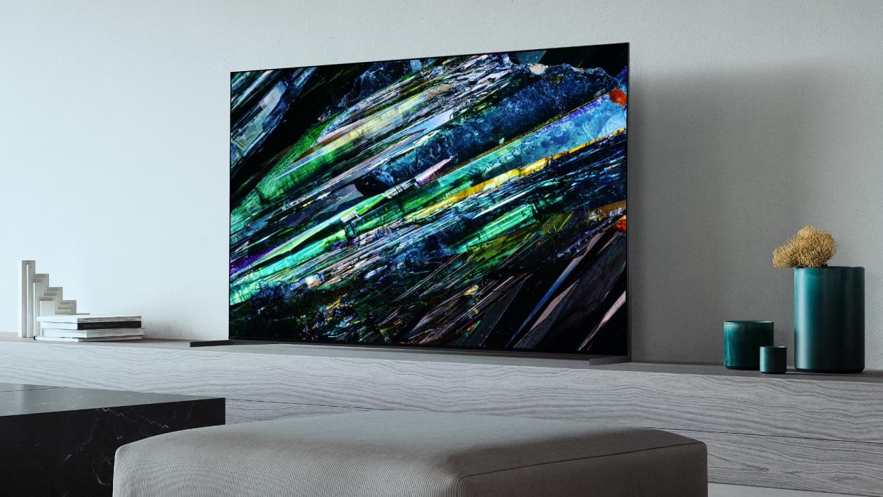  Sony A95L QD-OLED TV in living room . 