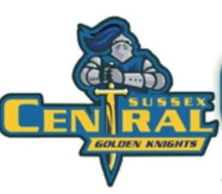 Sussex Central's Golden Knight logo.
