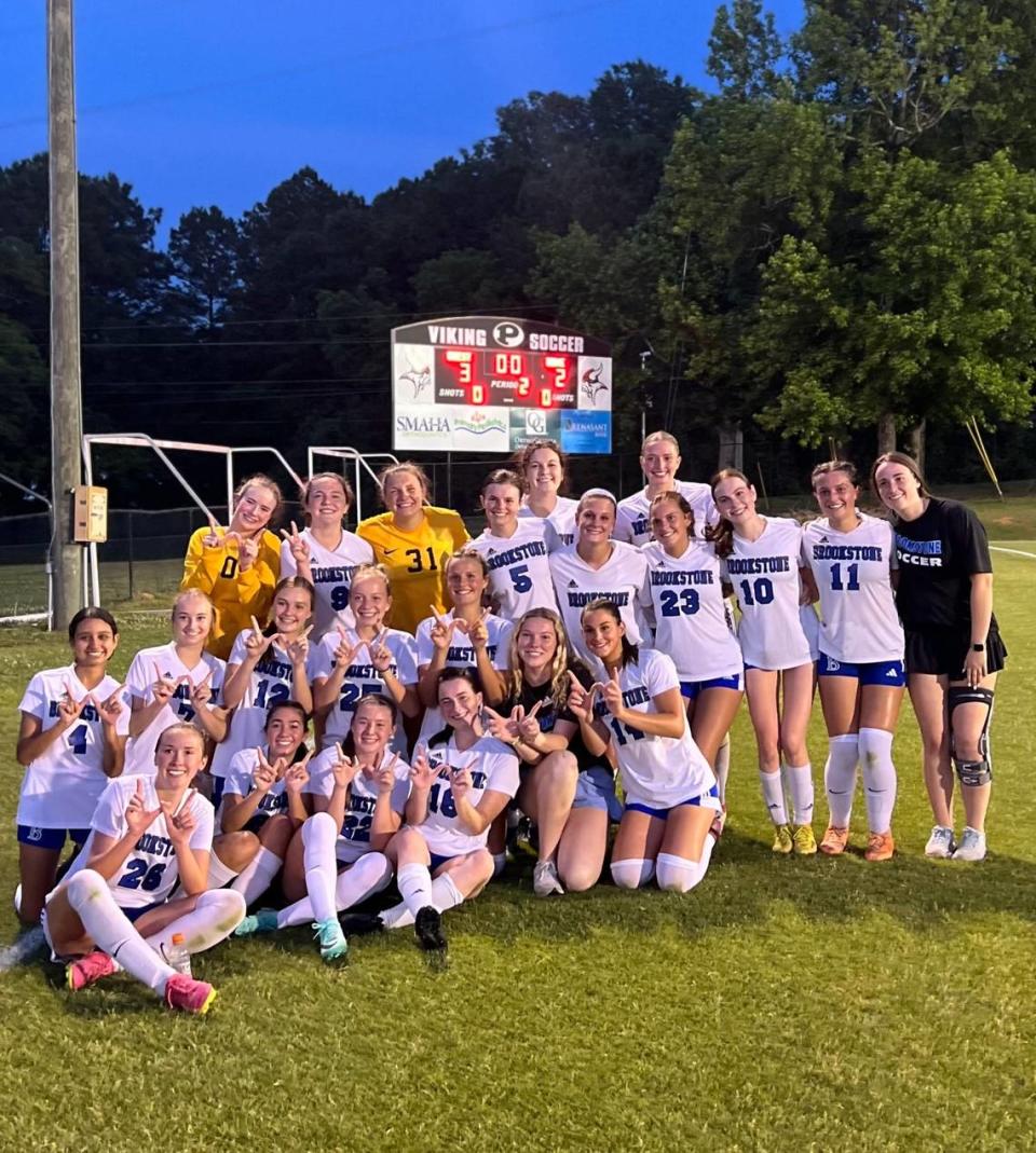 The 2024 Brookstone School girls soccer team poses for a photo. Courtesy of Cindy Todt/Brookstone School