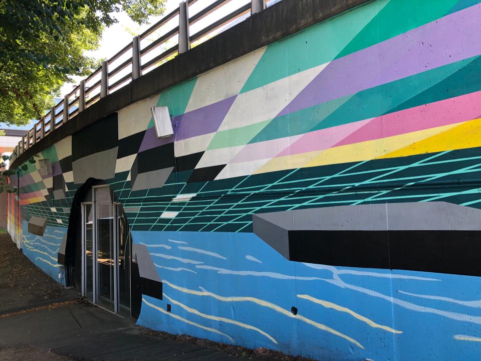 Local artist Alex Ann Allen recently completed this mural at Pier Park in South Bend, as seen on Aug. 16, 2023.