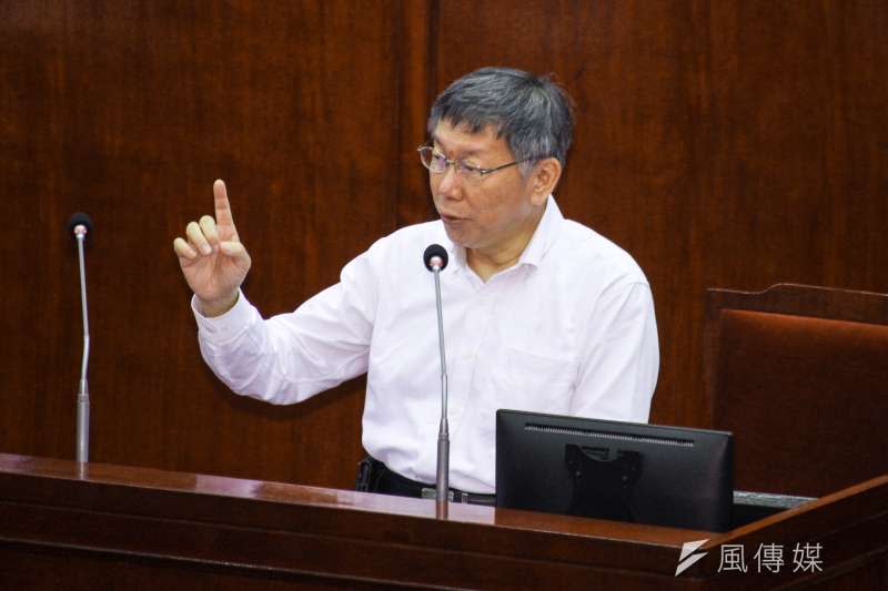 20201109-台北市長柯文哲出席市議會第9次會議報告與備詢。（蔡親傑攝）