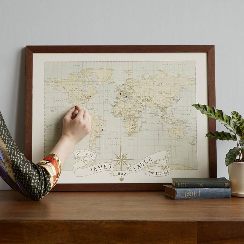 Uncommon Goods Personalized Anniversary Pushpin World Map