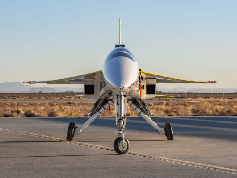 A front view of the XB-1.