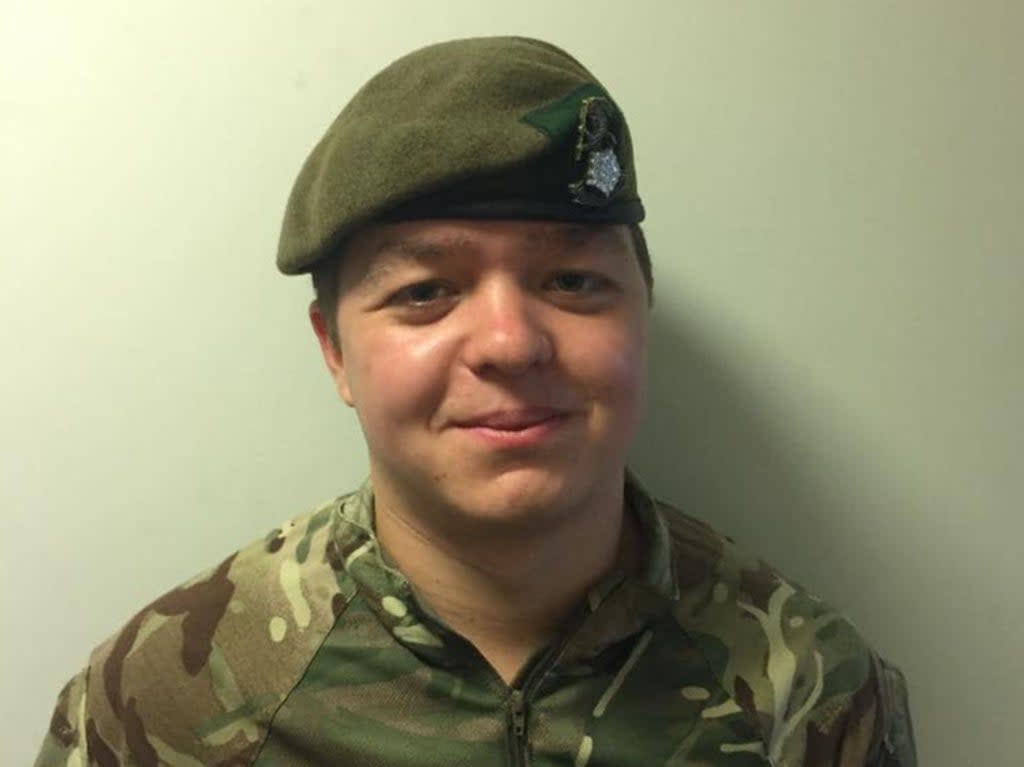 Jethro Watson-Pickering  was one of the crew members operating an armoured vehicle that flipped over in Wiltshire on Friday  (Yorkshire Regiment/Facebook)