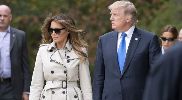 The theory of Melania's decoy quickly went viral on social media. Photo: Getty