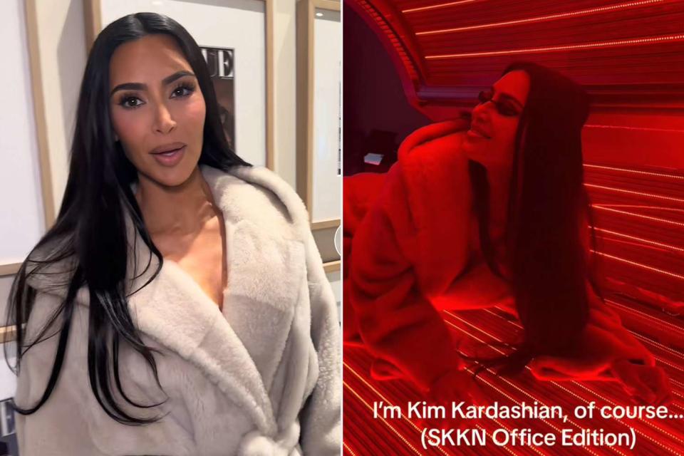 Kim Kardashian Takes On Viral Tiktok Trend And Of Course She Used It To Show Off Her New 