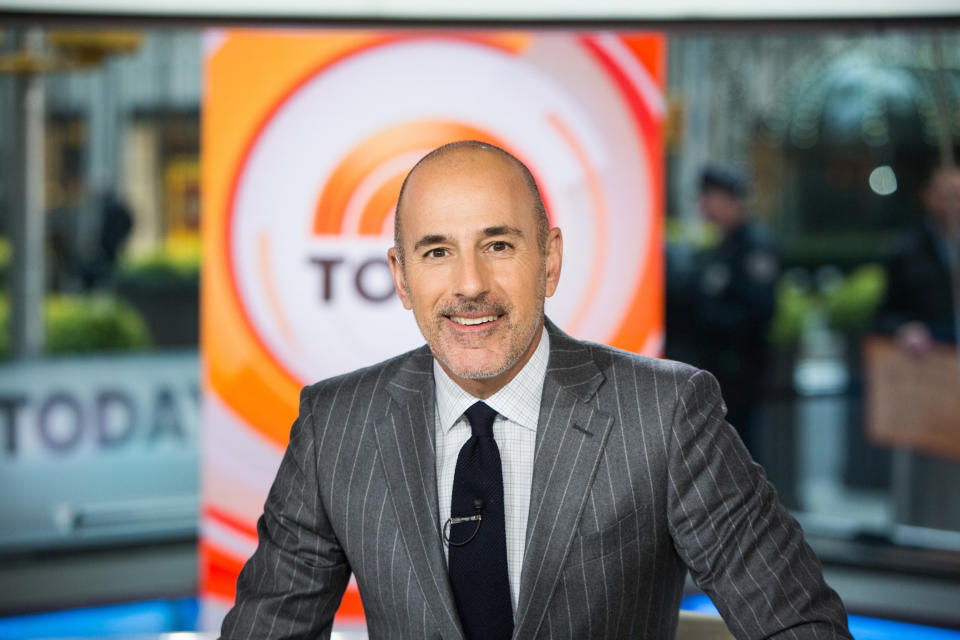 TODAY -- Pictured: Matt Lauer on Wednesday, November 8, 2017 -- (Photo by: Nathan Congleton/NBC/NBCU Photo Bank via Getty Images)