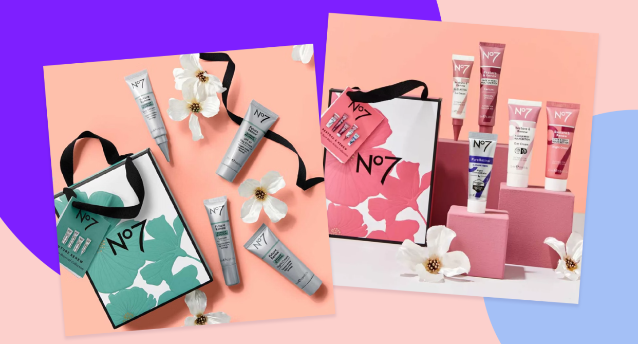 No7's four new value gift sets feature products from its top-performing skincare ranges. (No7/Yahoo Life UK)