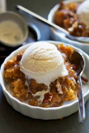 Pumpkin Pecan Cobbler