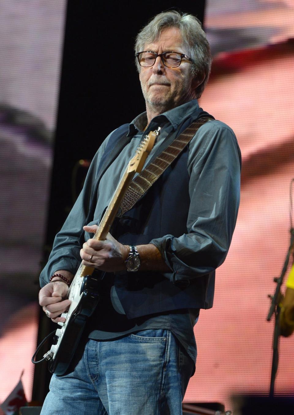 Eric Clapton has been vocal in the past about being against the Covid-19 vaccine (Getty Images)