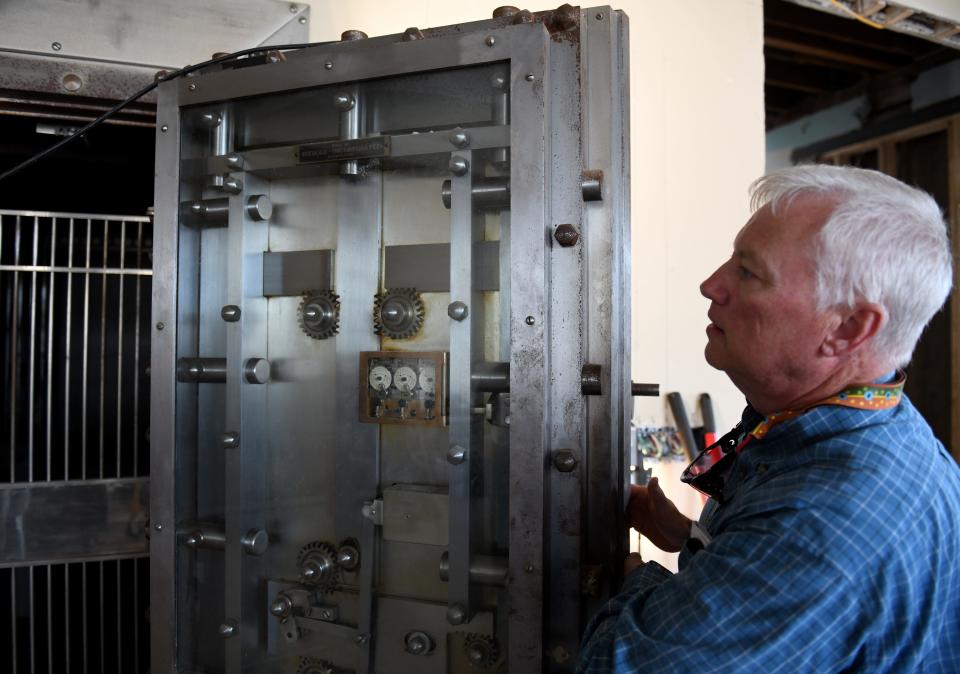 Joseph Kurtz, City of Ocean City project manager, shows the vault at the Museum of Ocean City Tuesday, April 30, 2024, at 217 S Baltimore Ave in Ocean City, Maryland.