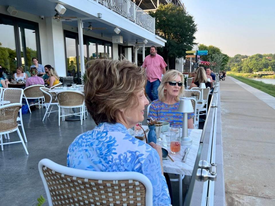 The patio at the new Quince restaurant along the Trinity Trail near the Fort Worth Zoo and Colonial Country Club May 22, 2023.