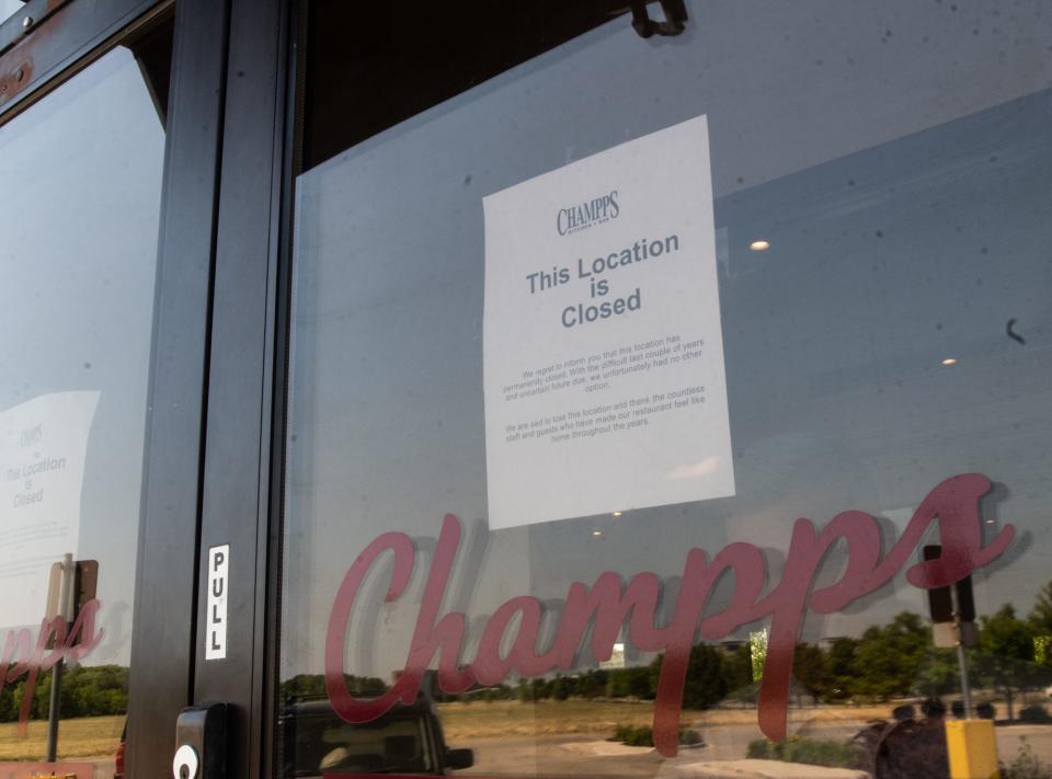 Signage on the now-closed Champps in Lansing Township, seen Thursday, June 22, 2023.