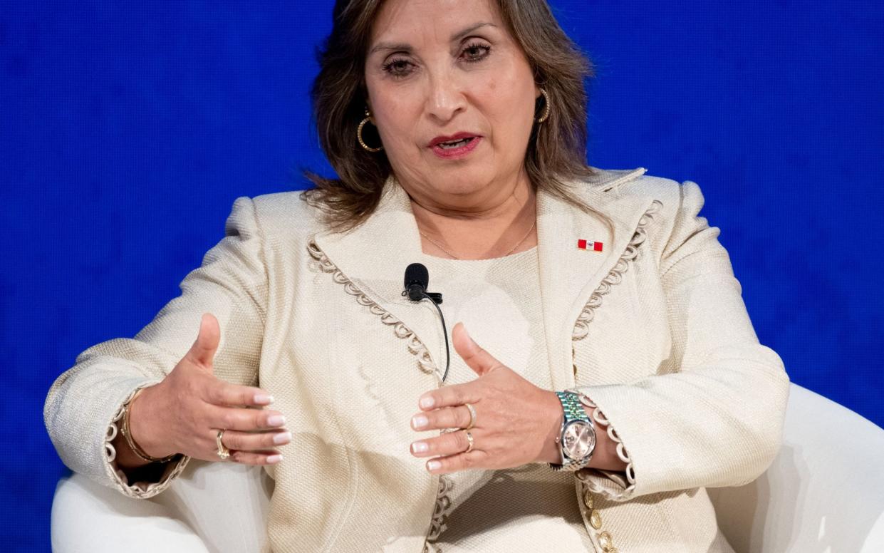 Peruvian president Dina Boluarte