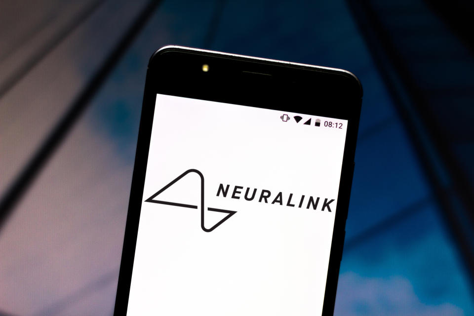 BRAZIL - 2019/07/08: In this photo illustration a Neuralink logo seen displayed on a smartphone. (Photo Illustration by Rafael Henrique/SOPA Images/LightRocket via Getty Images)