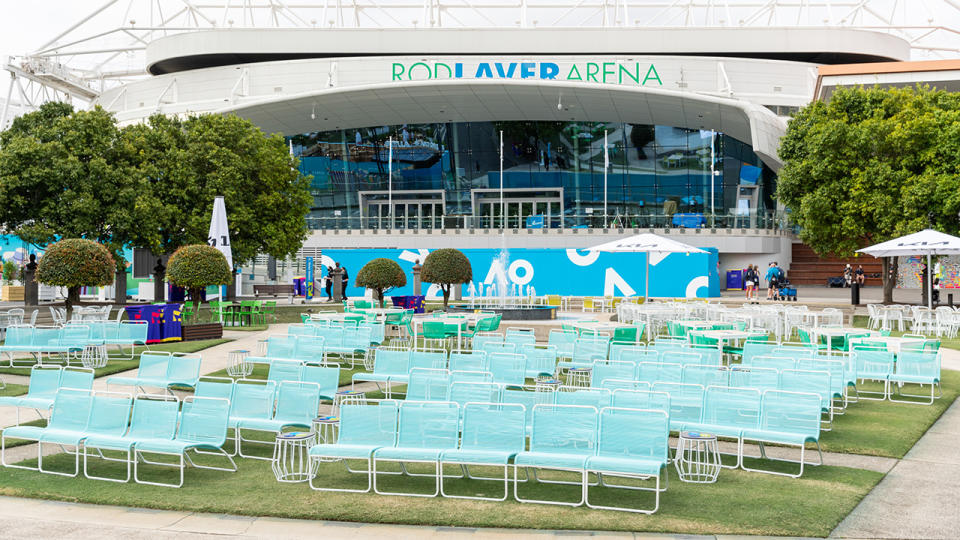 The Melbourne Park grounds, pictured here at the Australian Open.