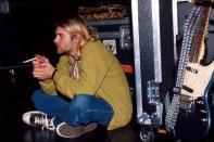 <p>Kurt Cobain backstage after Nirvana's<em> MTV Unplugged</em> performance. </p>