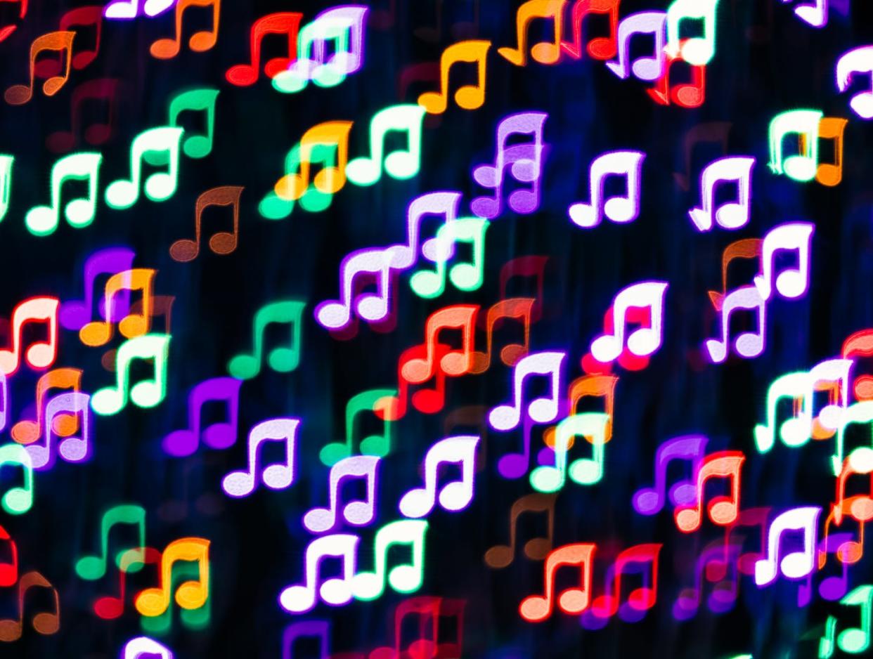 These multicolored notes reflect the diversity of music across the world. <a href="https://www.gettyimages.com/detail/photo/musical-note-shape-bokeh-backdrop-royalty-free-image/1147839051?phrase=music+theory+notes&adppopup=true" rel="nofollow noopener" target="_blank" data-ylk="slk:MirageC/Getty Images;elm:context_link;itc:0;sec:content-canvas" class="link ">MirageC/Getty Images</a>