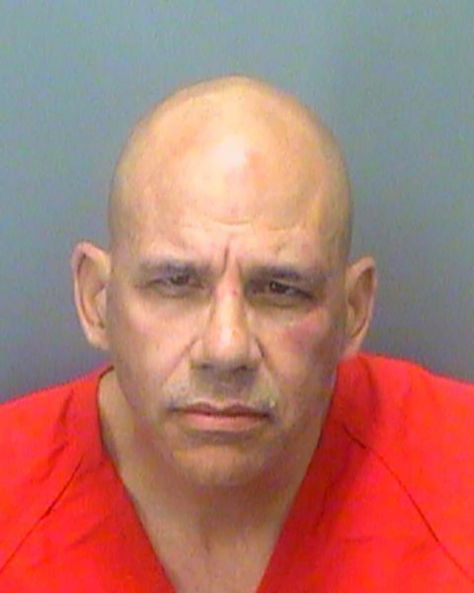 This booking photo from the Pinellas County Jail shows David Marc Ratcliff on Tuesday, Nov. 30, 2021. The serial Florida bank robber once dubbed the “I-4 bandit” was arrested Tuesday for a new holdup just months after his release from prison, police said. Ratcliff was caught after a brief chase in the Gulf Coast town of Belleair Beach following a robbery at a Wells Fargo branch in nearby Clearwater, Fla., authorities said. (Pinellas County Jail via AP)