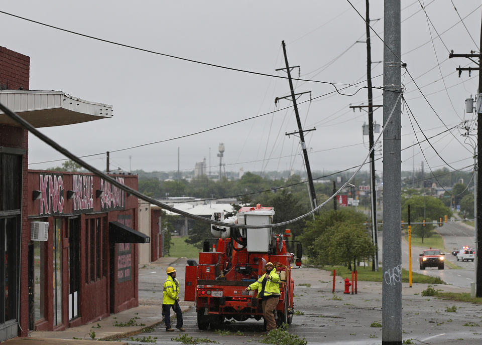 Damaged power lines