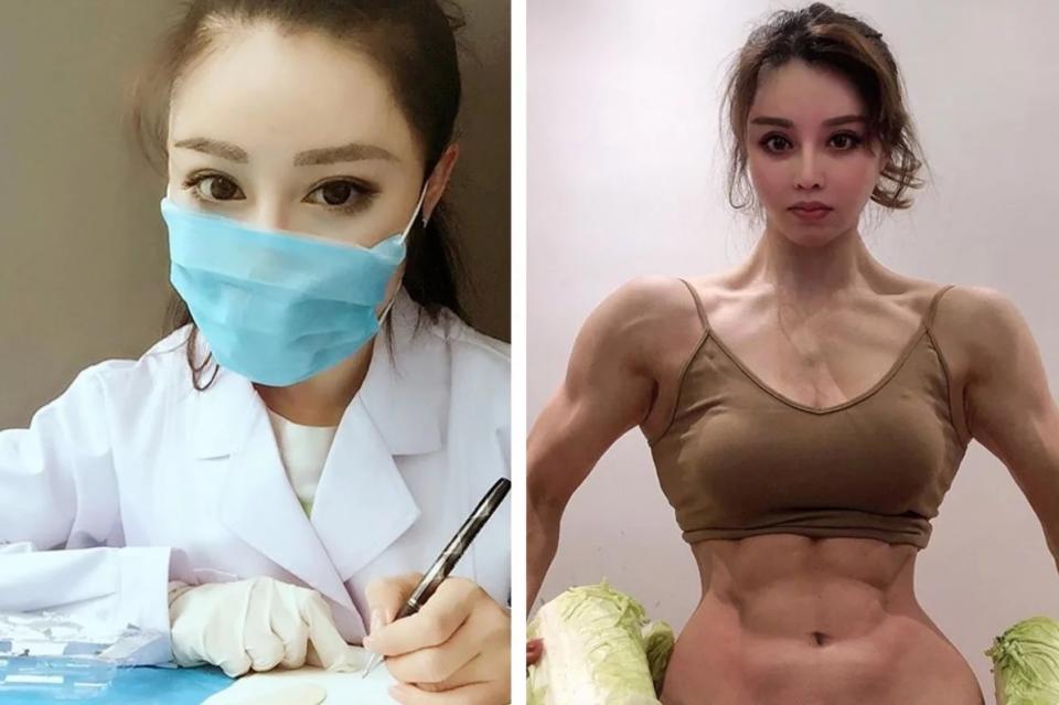 Knapp 400.000 Menschen folgen der chinesischen Ärztin und Bodybuilderin.