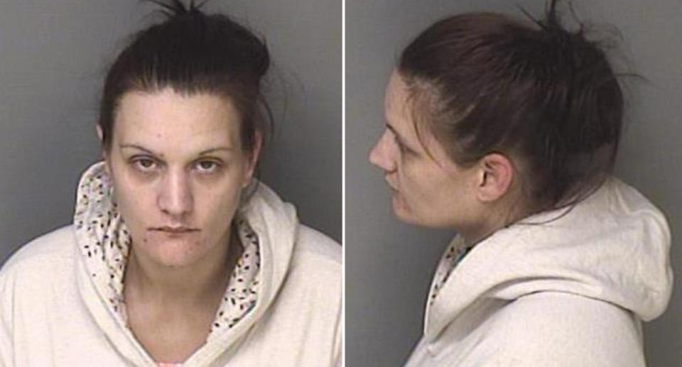 Jessica Dawn Killian was arrested three weeks after giving birth to her son, Atom Bomb. Source: Gaston County Sheriff’s Office