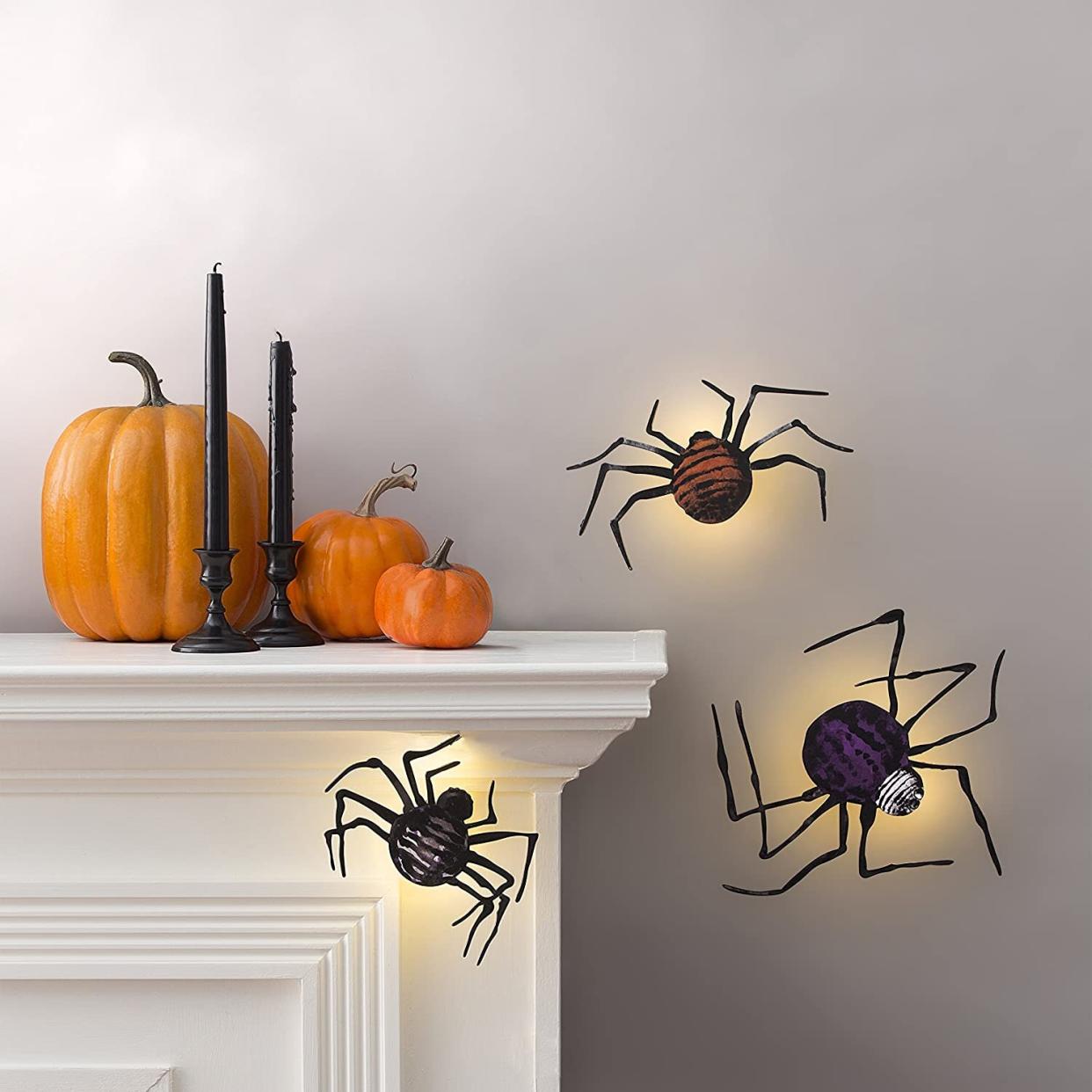 Martha Stewart Chipboard Spiders with LED Lights