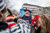 <p>A float featuring Martin Luther drives in the annual Rose Monday parade on Feb. 27, 2017, in Dusseldorf, Germany. Political satire is a traditional cornerstone of the annual parades. (Photo by Lukas Schulze/Getty Images) </p>