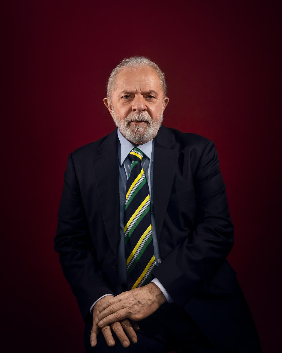Lula, former Brazilian President and 2022 presidential candidate, photographed in São Paulo on March 23.<span class="copyright">Luisa Dörr for TIME</span>