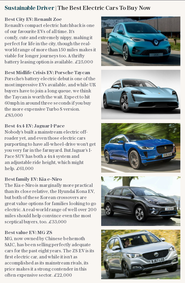 Sustainable Driver | The Best Electric Cars To Buy Now