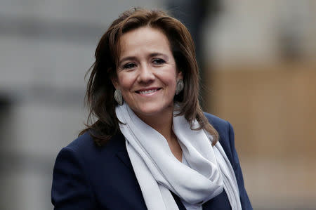 Independent presidential candidate Margarita Zavala arrives at Palacio de Mineria for the first presidential debate in Mexico City, Mexico April 22, 2018. REUTERS/Henry Romero