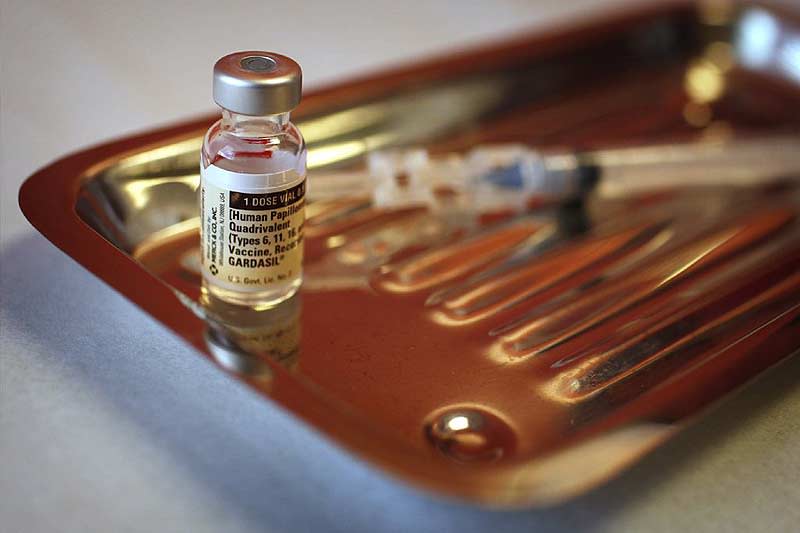 A vial of the human papilloma virus (HPV) vaccineee