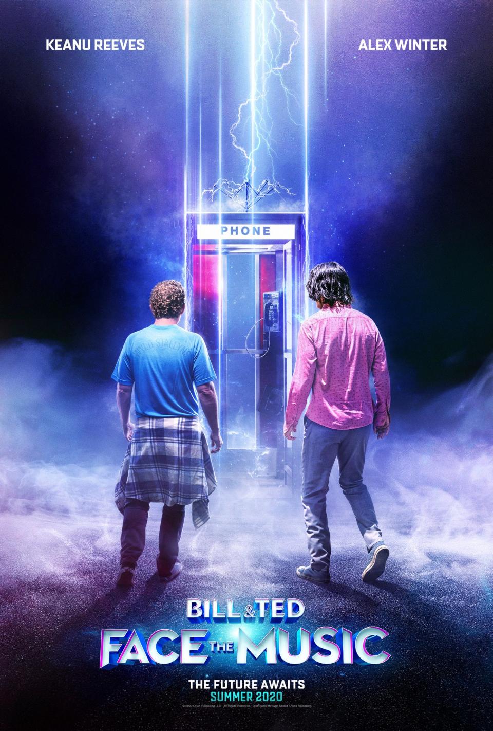 The new poster for Bill & Ted Face The Music featuring Alex Winter and Keanu Reeves. (WB)