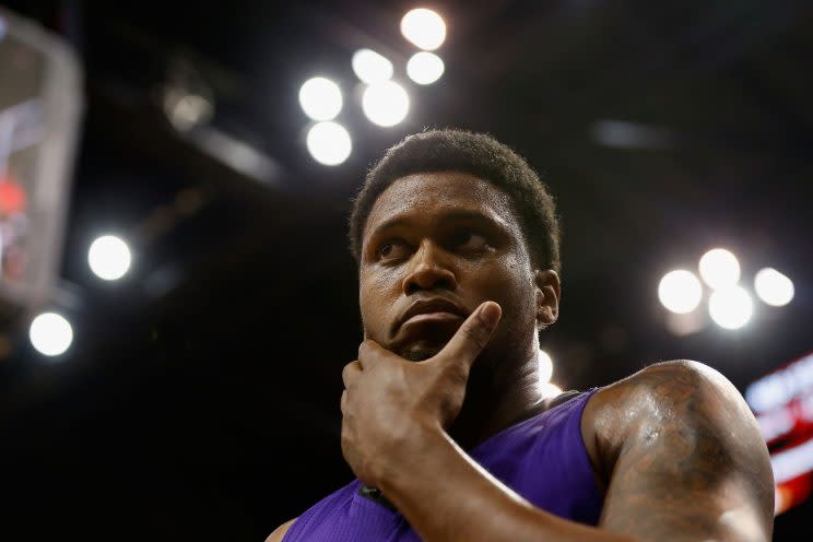 Rudy Gay ponders another day in hell. (Getty Images)