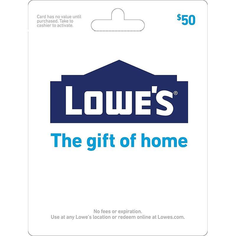 66) Lowe's $50 Gift Card