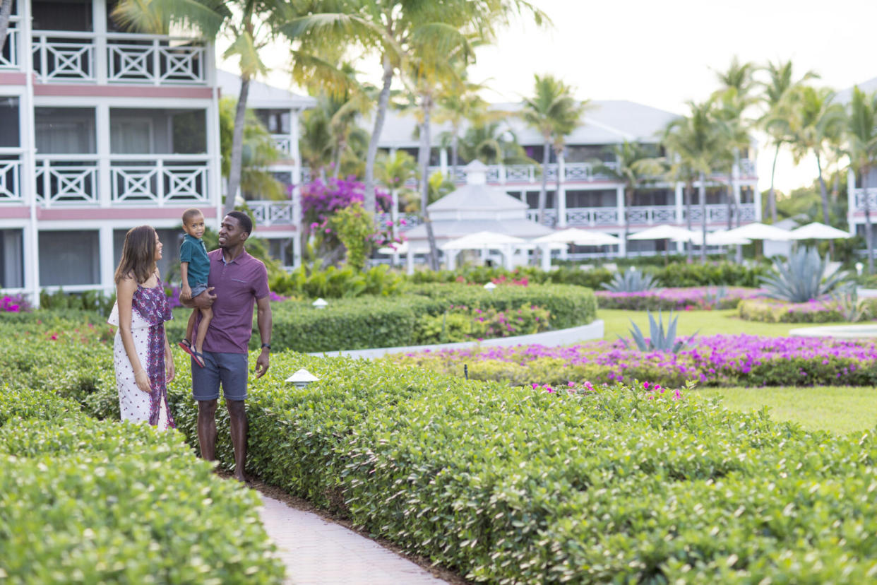 family at resort in Turks & Caicos