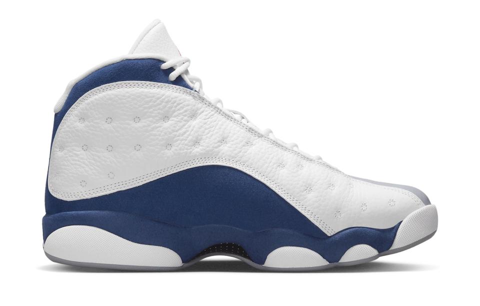 The medial side of the Air Jordan 13 “French Blue.” - Credit: Courtesy of Nike